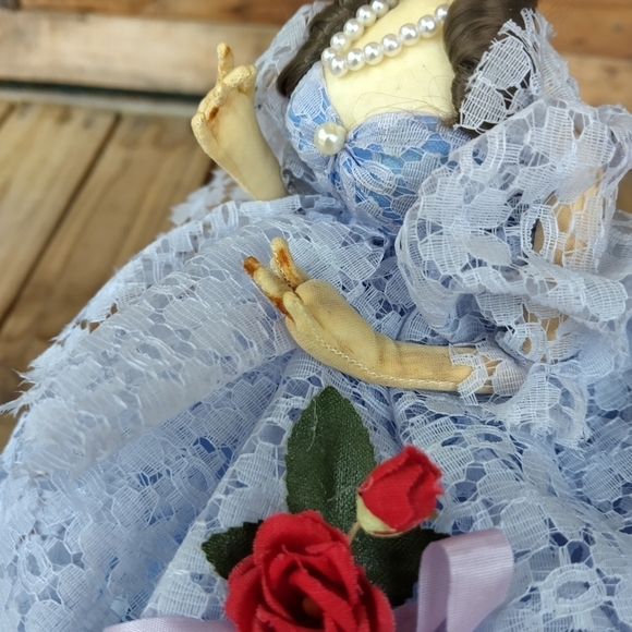 Vintage Big Eyes Pose Doll Made in Korea Southern Belle 60s 70s - Picture 10 of 11